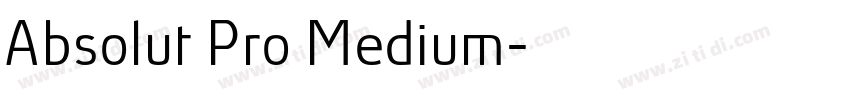 Absolut Pro Medium字体转换